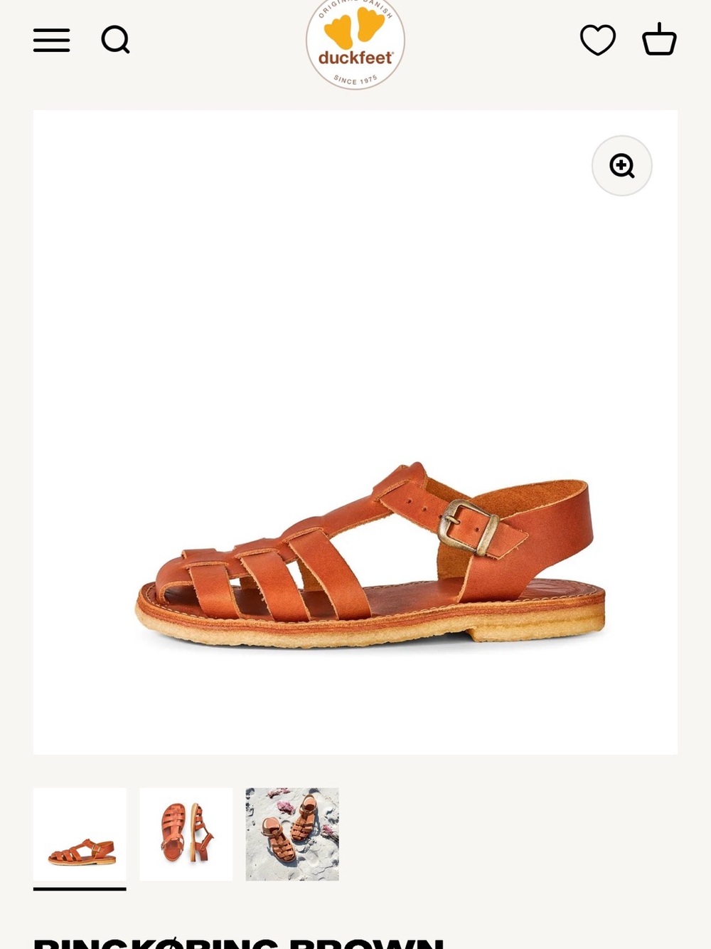 Duckfeet Brown Leather Fisherman Sandals